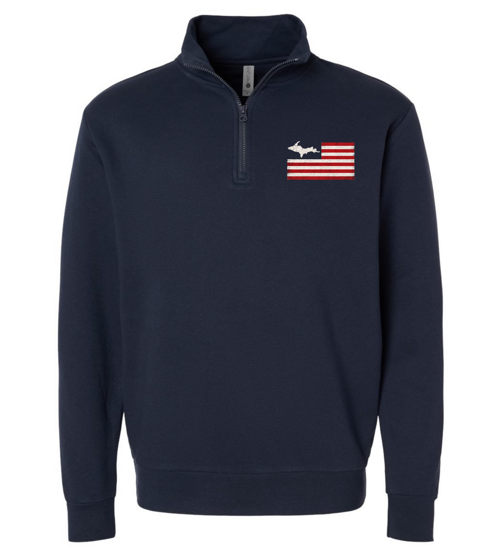 Yooper Flag 1/4 Zip Sweatshirt