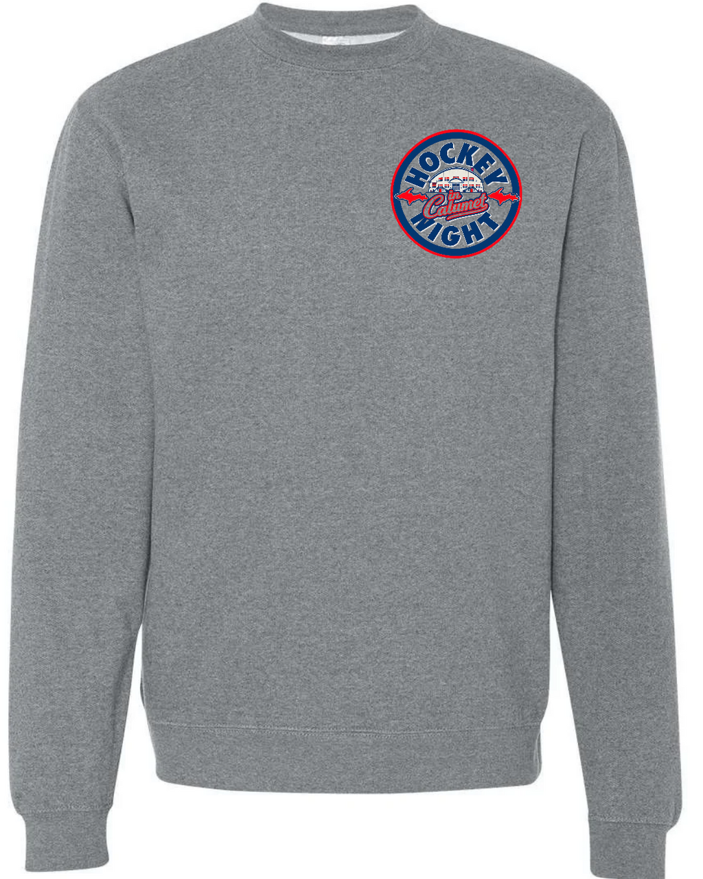 Hockey Night in Calumet Long Sleeve Crew Sweatshirt