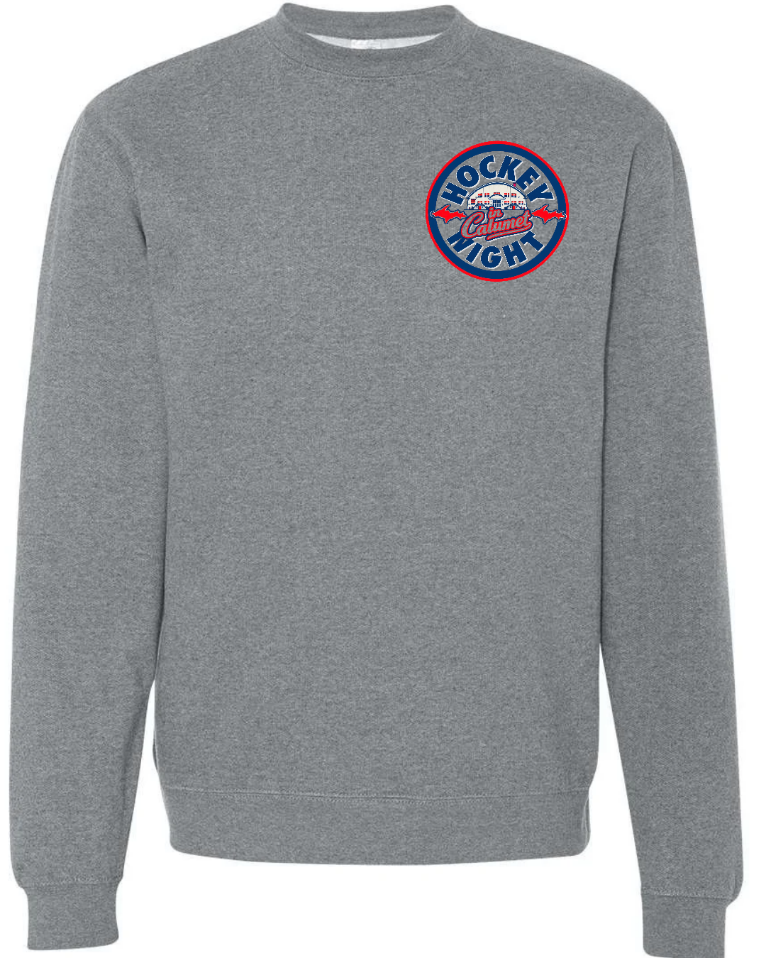Hockey Night in Calumet Long Sleeve Crew Sweatshirt